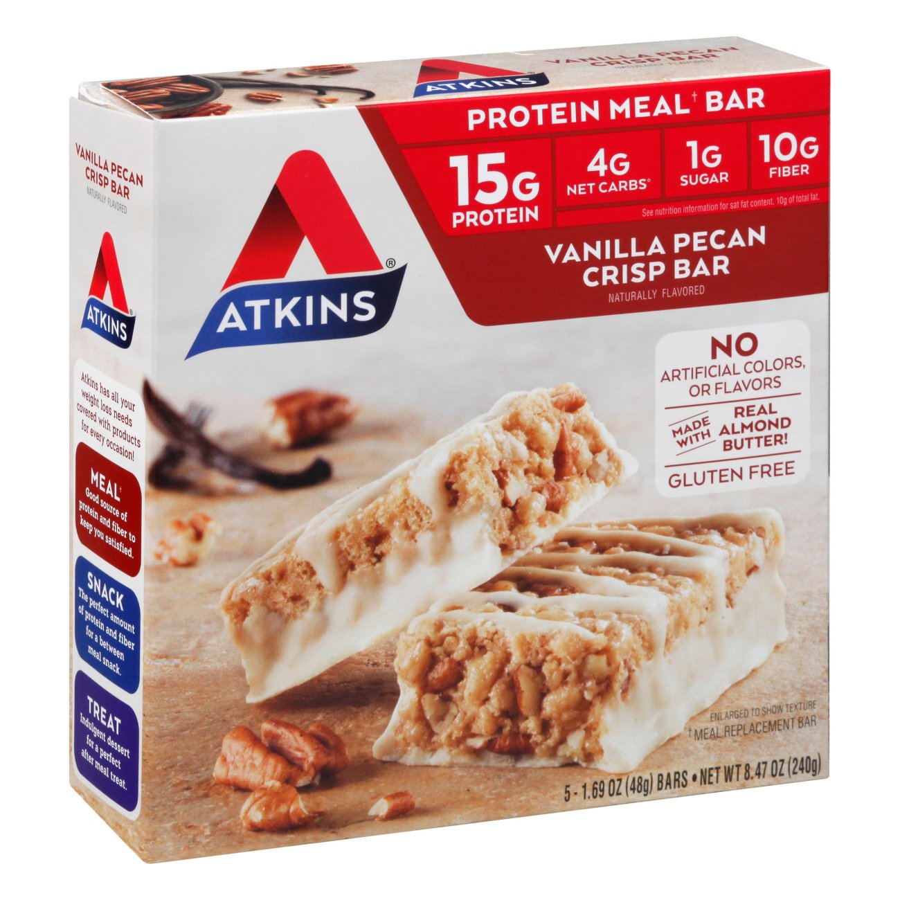 Atkins Vanilla Pecan Crisp Bar Shop Diet & Fitness at HEB