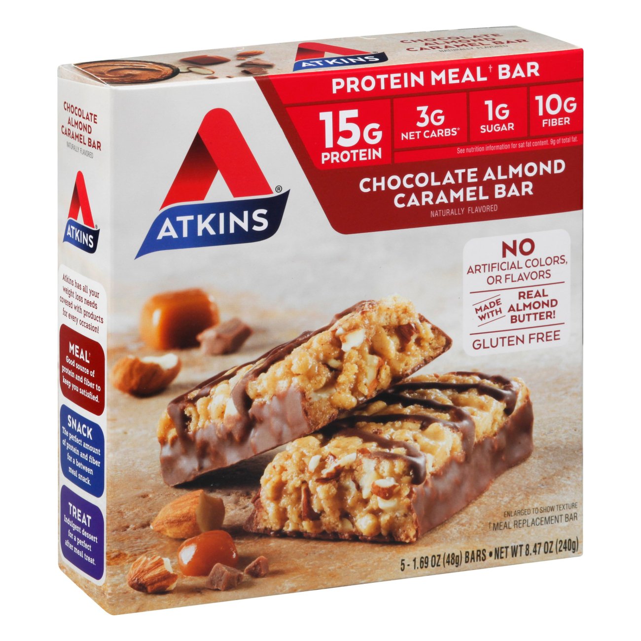 effectief landinwaarts verwerken Atkins Chocolate Almond Caramel Bar - Shop Diet & Fitness at H-E-B
