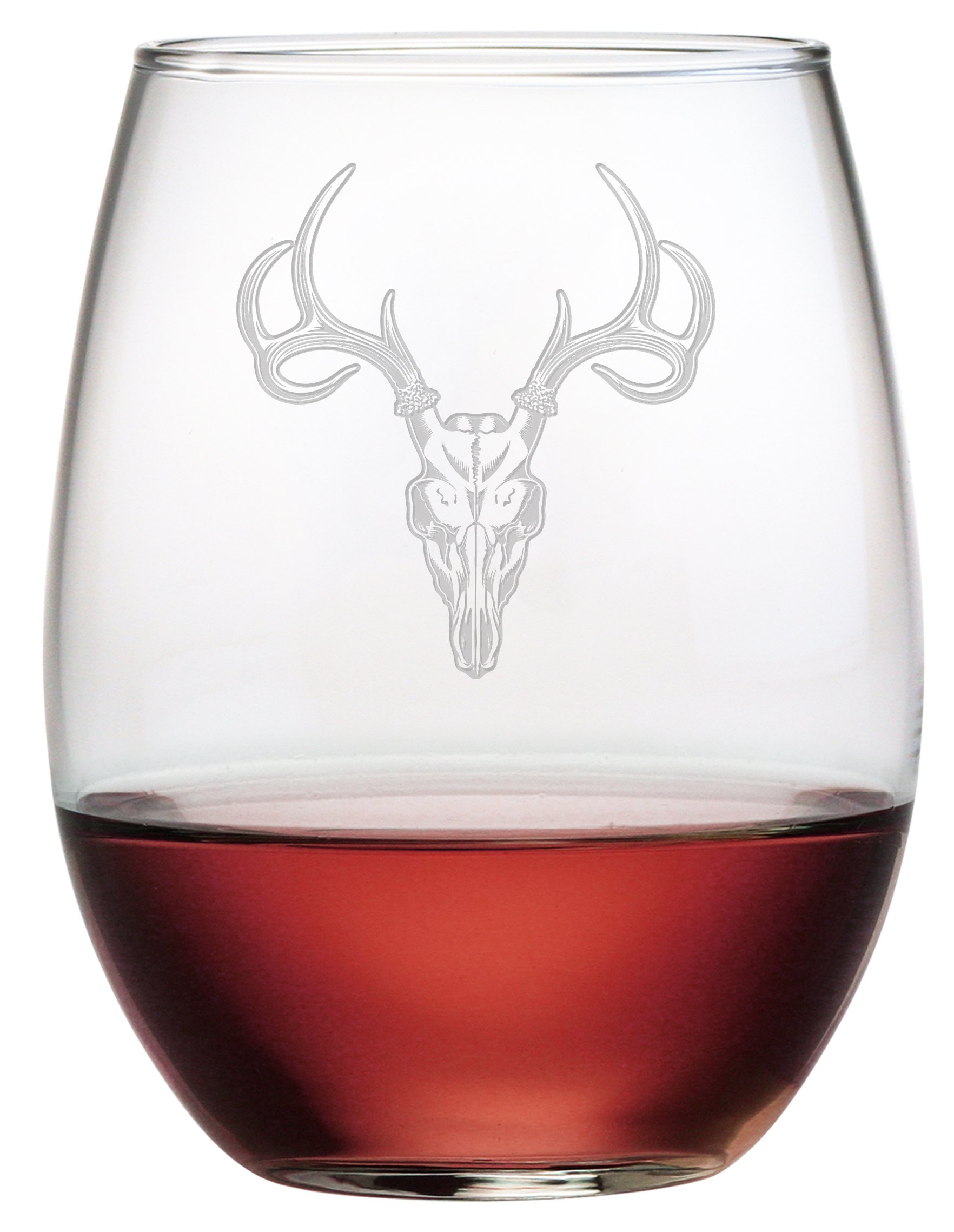 Susquehanna Glass "Stag Head" Stemless Wine Shop Glasses & Mugs at HEB