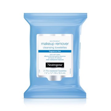 Neutrogena Fragrance-Free Cleansing Makeup Remover Face Wipes, 21 ct