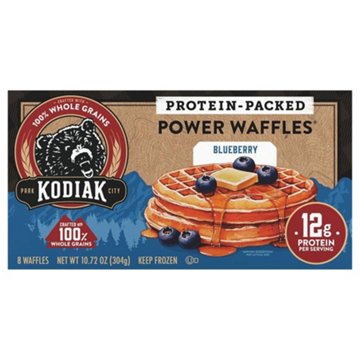 Kodiak 12g Protein Power Waffles - Blueberry, 8 ct