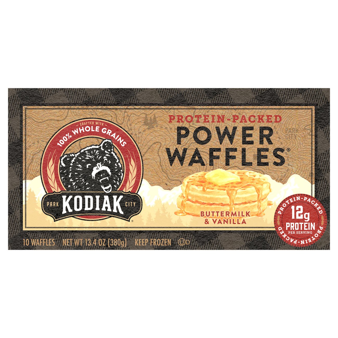Kodiak Cakes Buttermilk & Vanilla Power Waffles - Shop Entrees & Sides