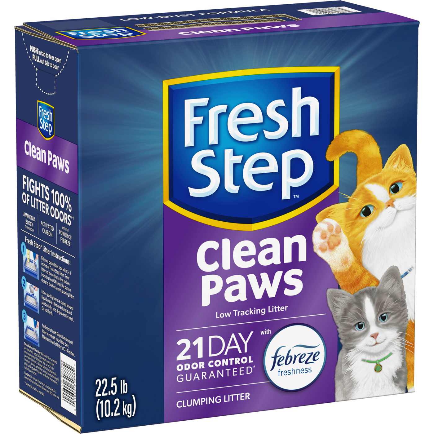 Fresh Step Clean Paws Multi-Cat Clumping Litter - Febreze Scent; image 6 of 30