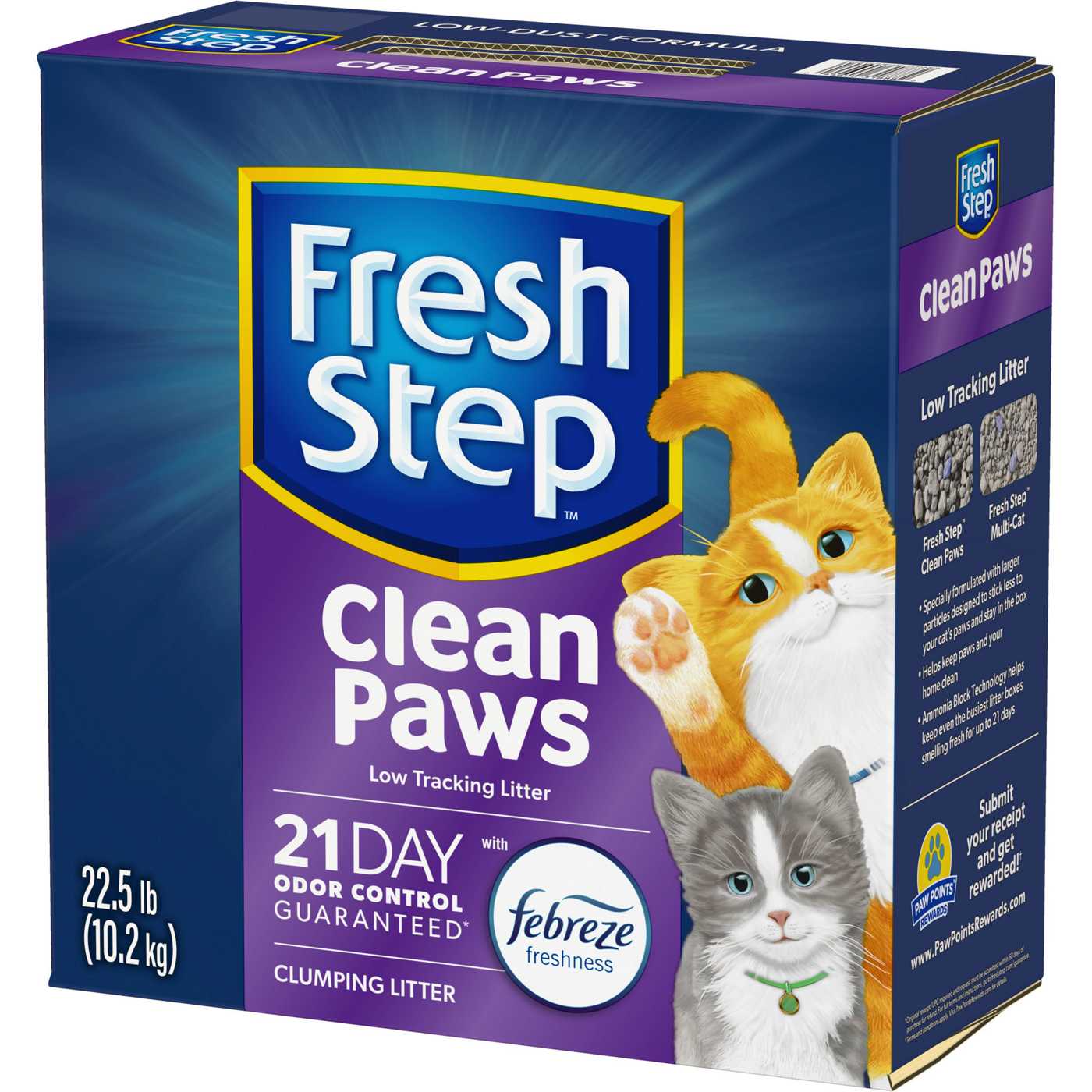Fresh Step Clean Paws Multi-Cat Clumping Litter - Febreze Scent; image 7 of 30