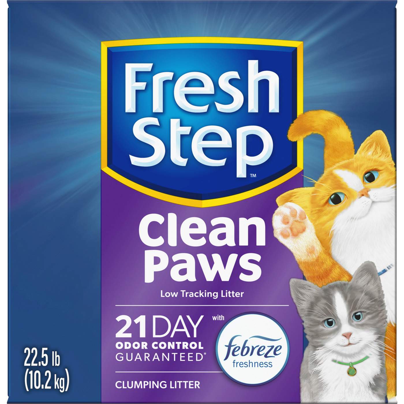 Fresh Step Clean Paws Multi-Cat Clumping Litter - Febreze Scent; image 8 of 30