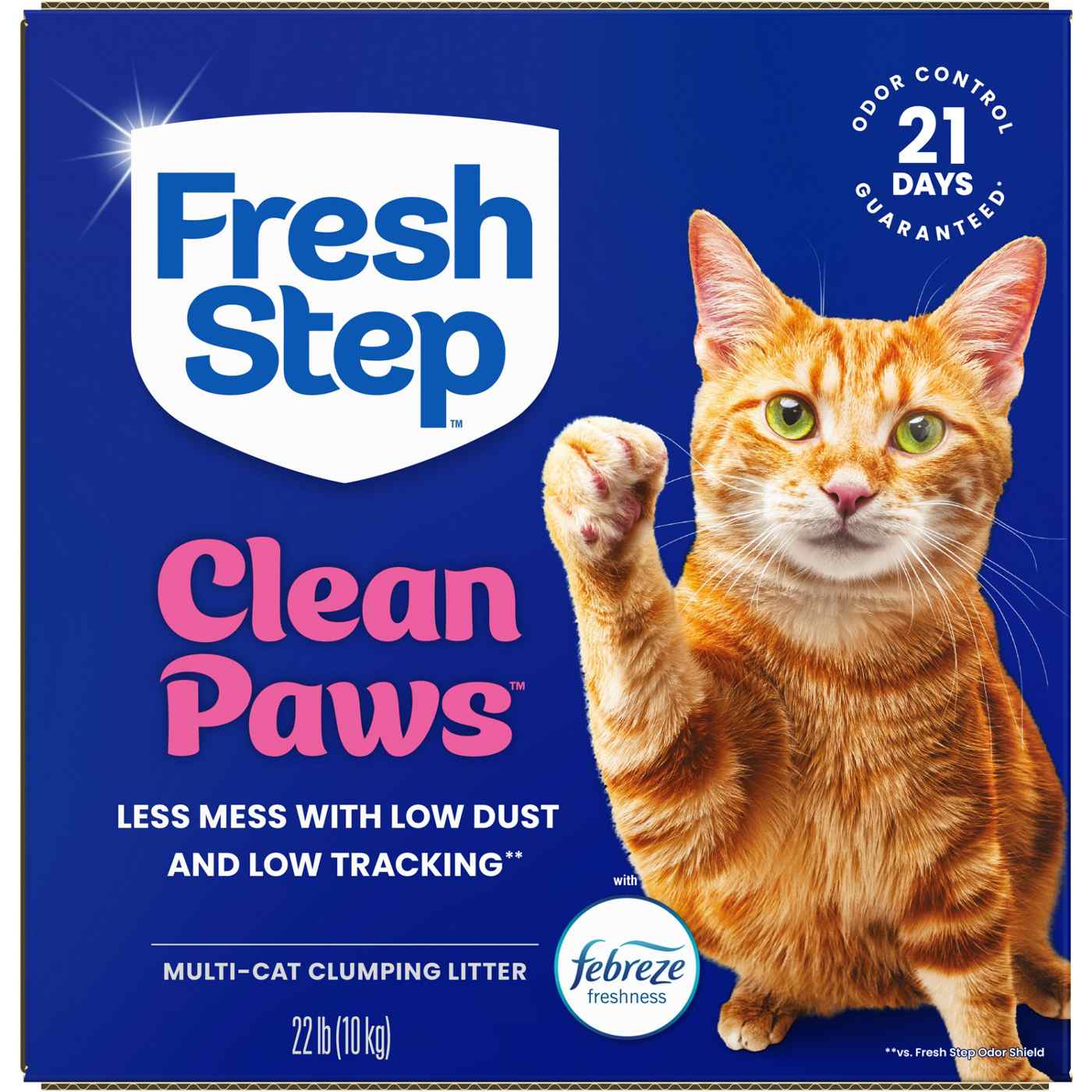 Fresh Step Clean Paws Multi-Cat Clumping Litter - Febreze Scent; image 19 of 30