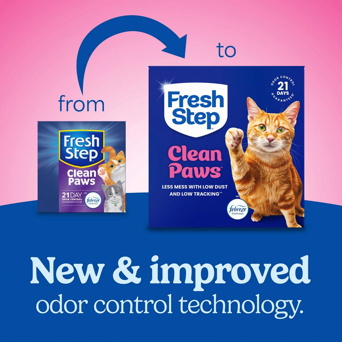 Fresh Step Clean Paws Multi-Cat Clumping Litter - Febreze Scent; image 20 of 30