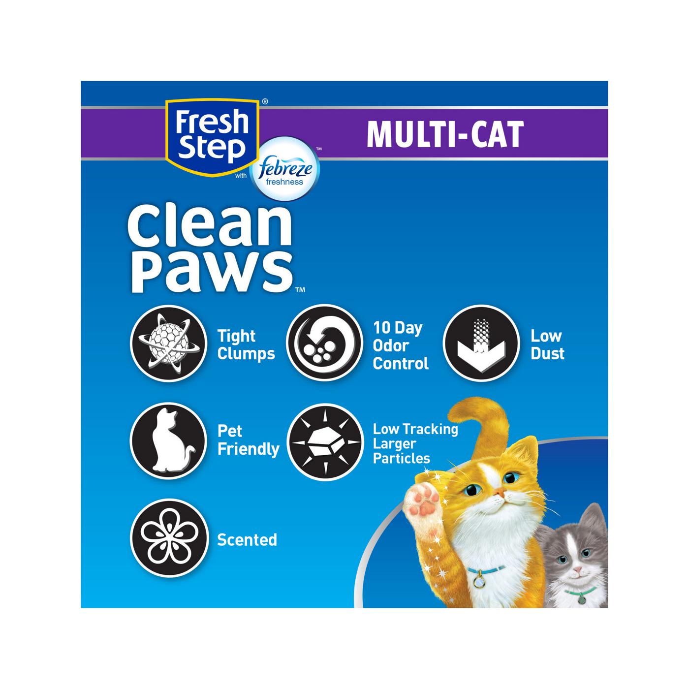 Fresh Step Clean Paws with Febreze Multi-Cat Clumping Litter; image 2 of 6