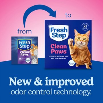Fresh Step Clean Paws Multi Cat Clumping Litter - Febreze, 22 lb