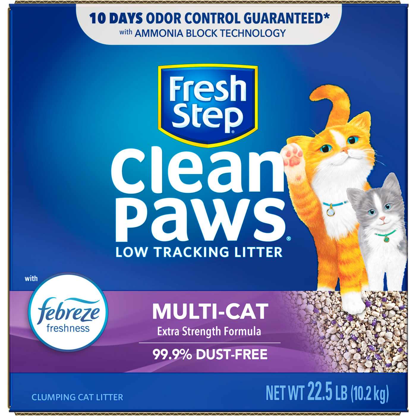 Fresh Step Clean Paws with Febreze Multi-Cat Clumping Litter; image 5 of 6