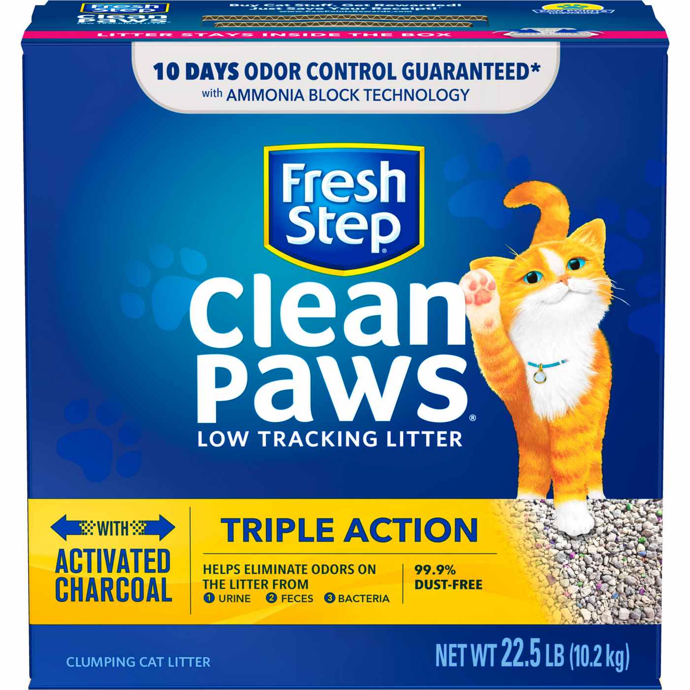 Fresh Step Clean Paws Triple Action Low Tracking Clumping Cat Litter; image 1 of 6