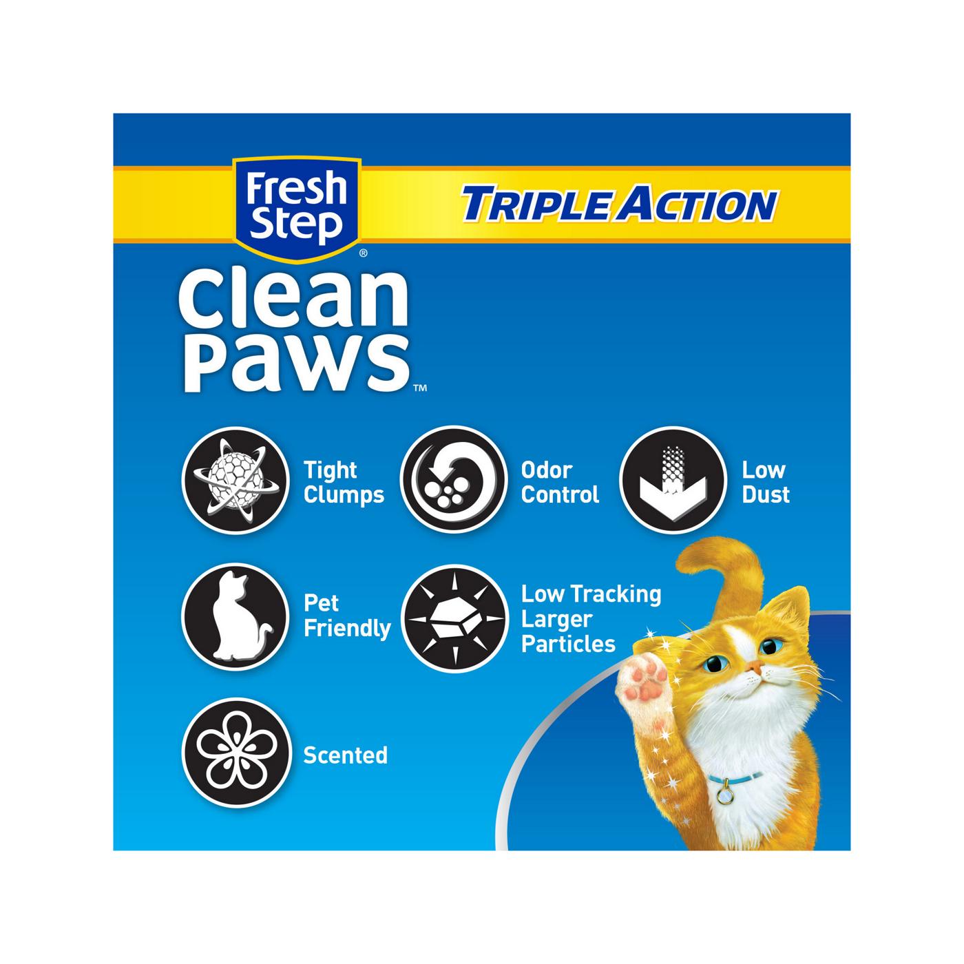 Fresh Step Clean Paws Triple Action Low Tracking Clumping Cat Litter; image 3 of 6