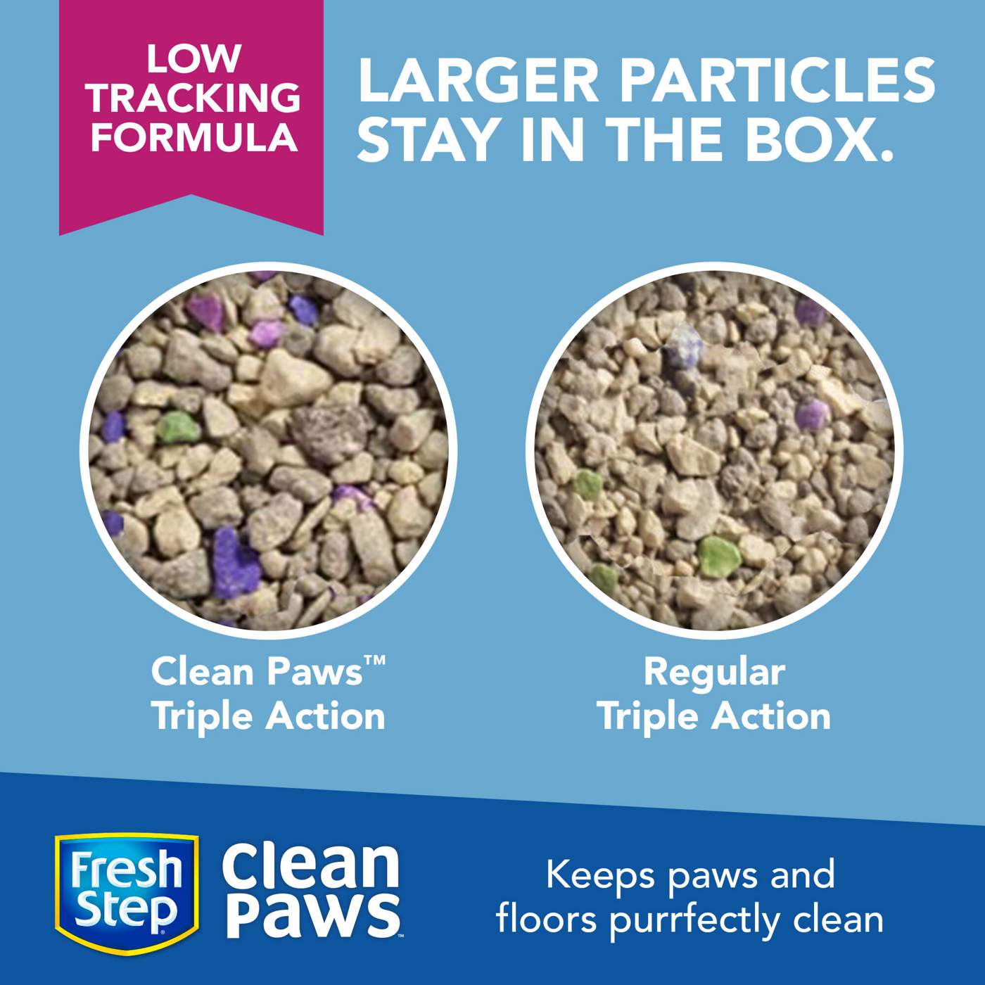 Fresh Step Clean Paws Triple Action Low Tracking Clumping Cat Litter; image 4 of 6