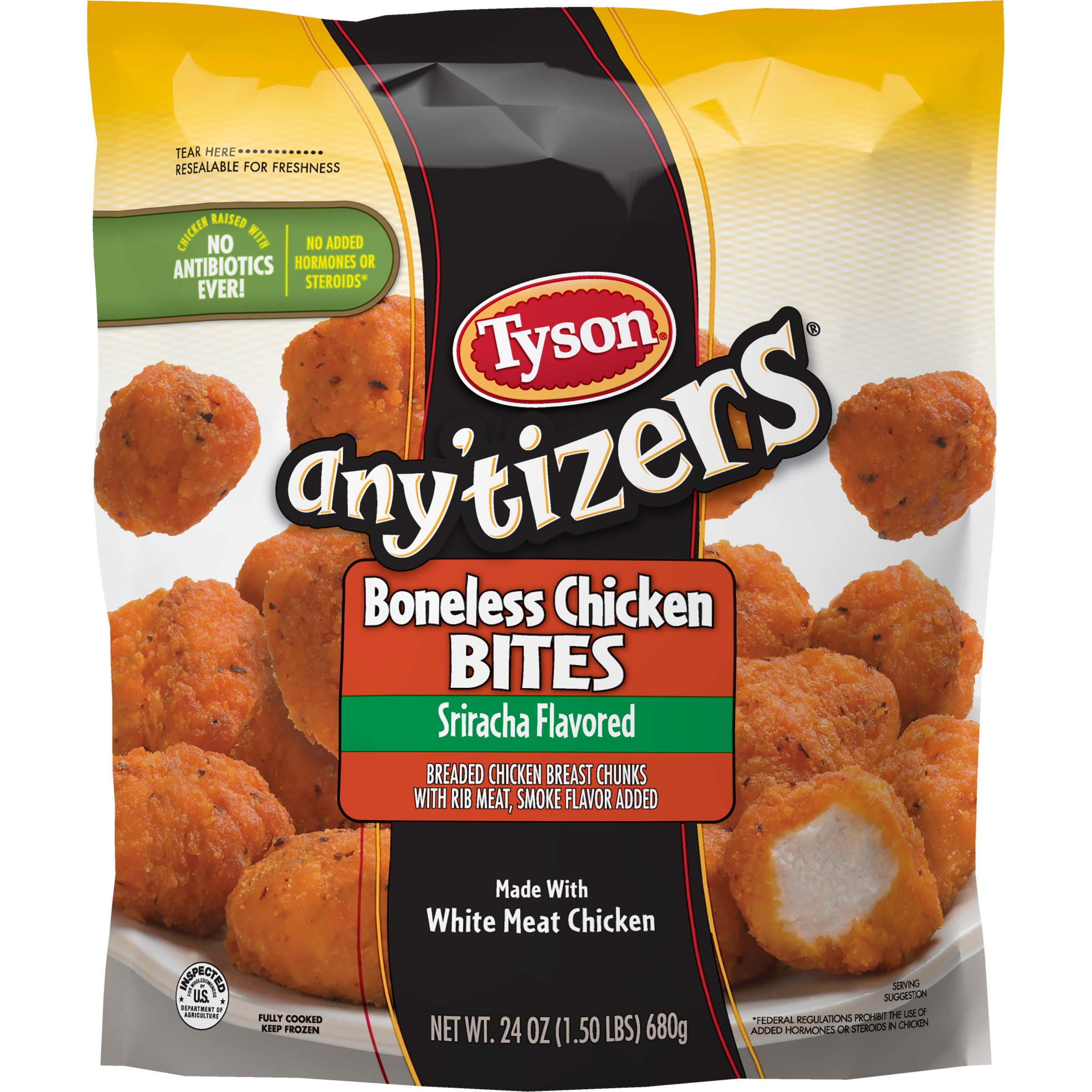 Tyson Any'tizers Honey BBQ Boneless Chicken Bites, Lb Bag, 45 OFF