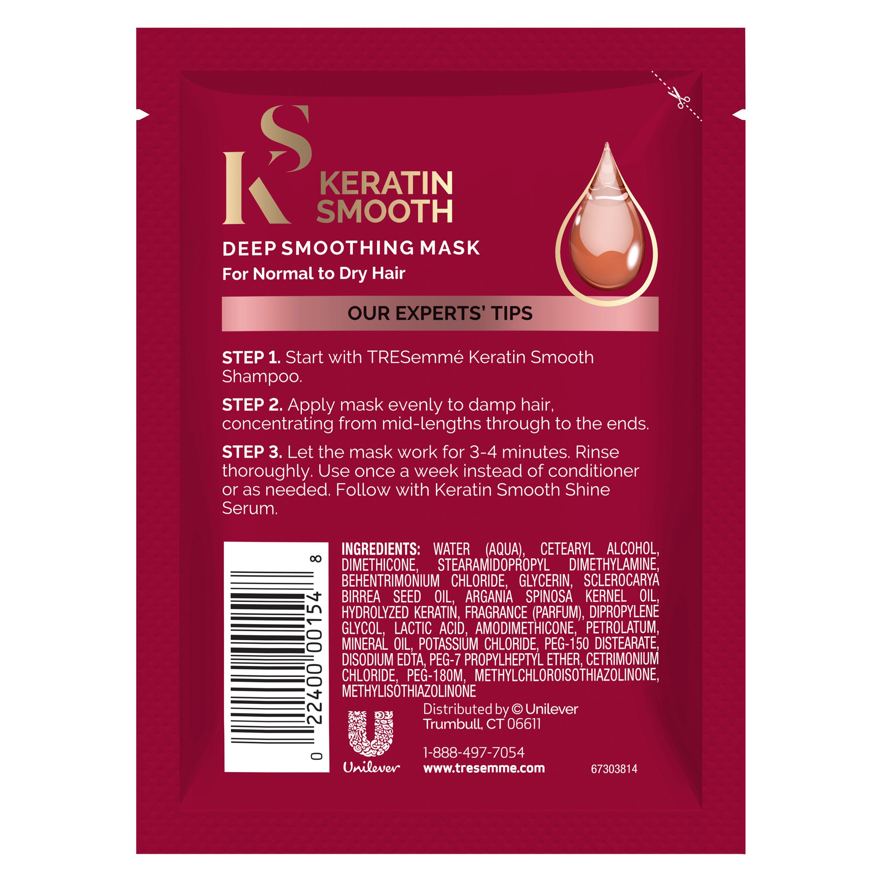 Tresemme keratin outlet smooth pouch