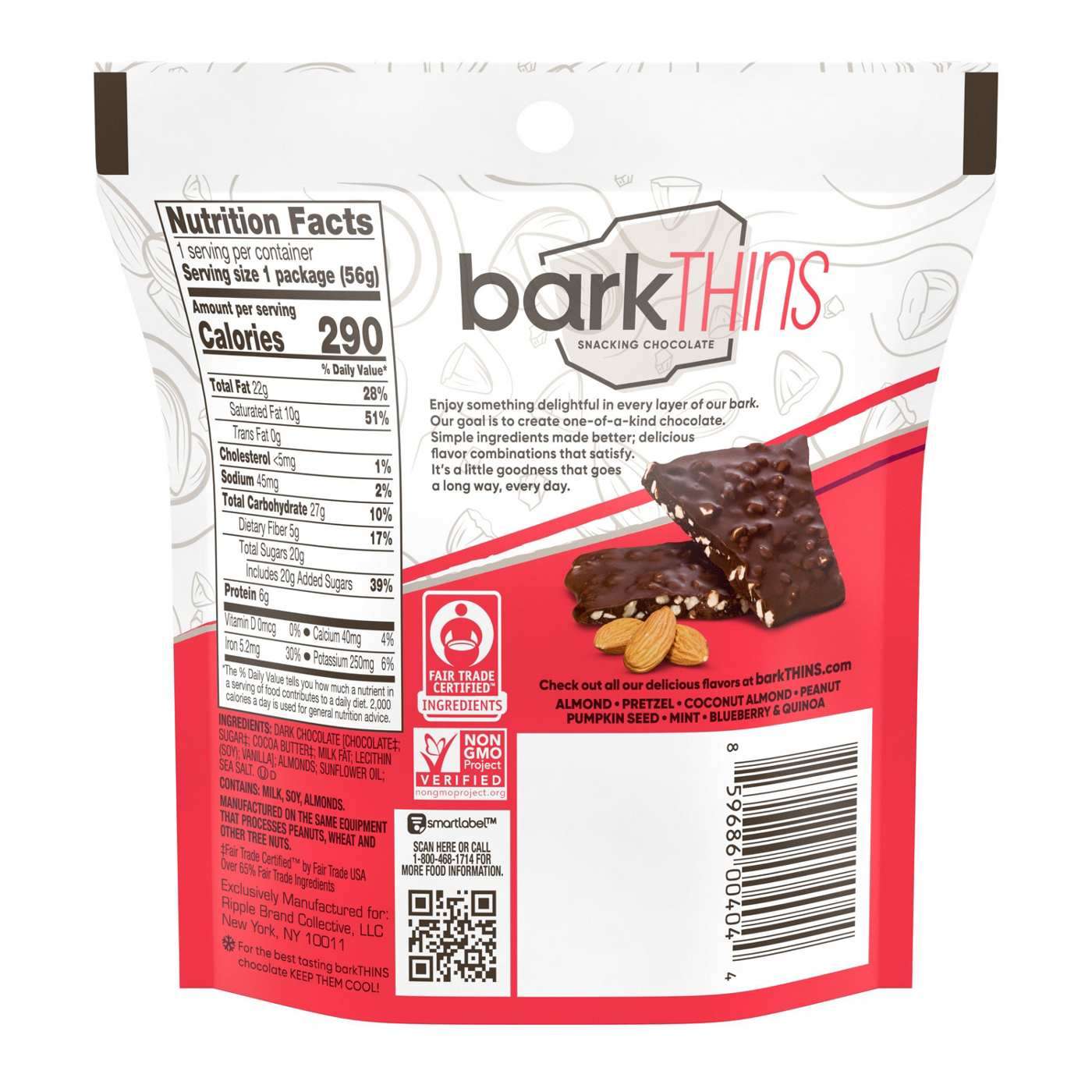 Bark Thins Dark Chocolate Almond