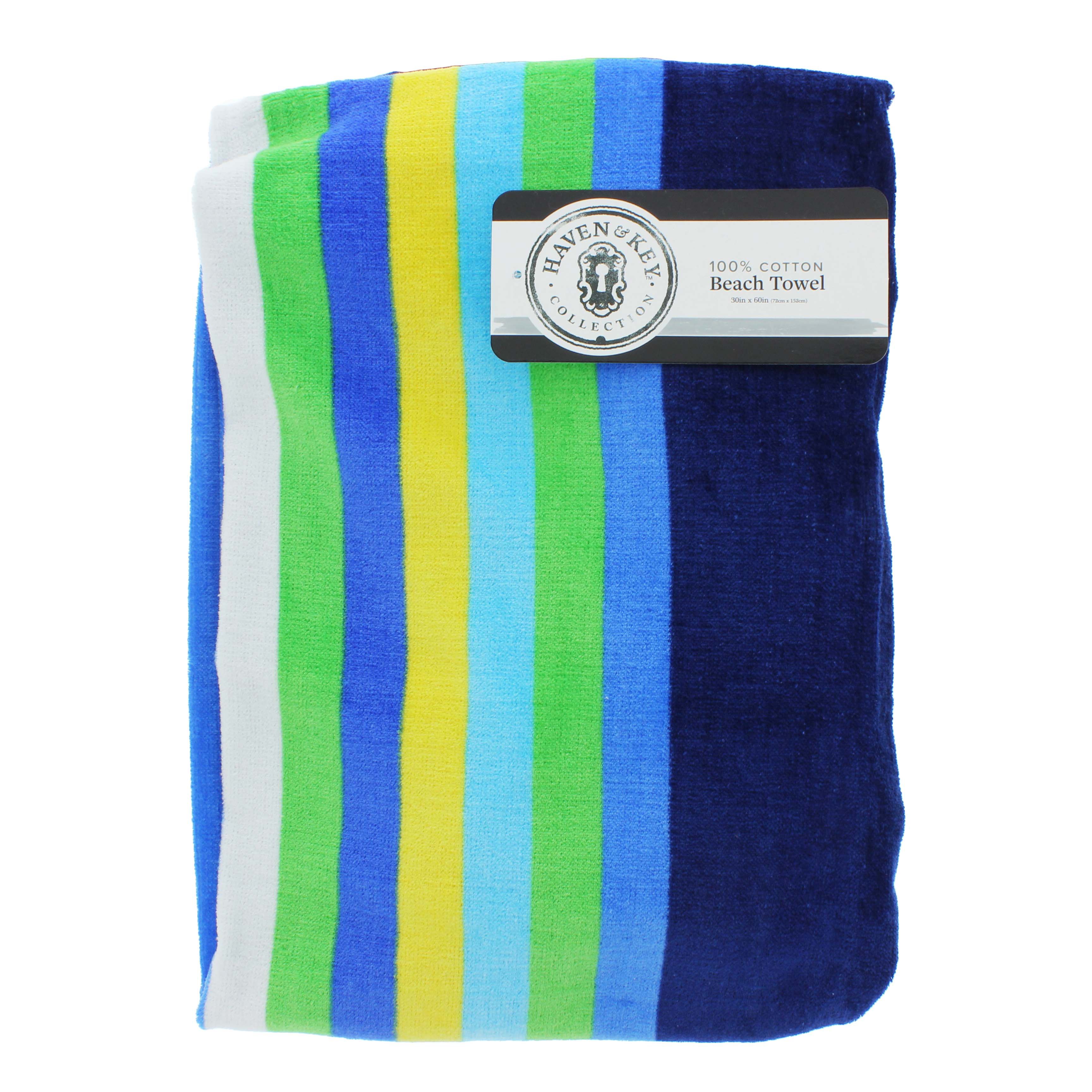 Haven & Key Beach Towel Geo/stripe - Shop Towels & Washcloths at H-E-B