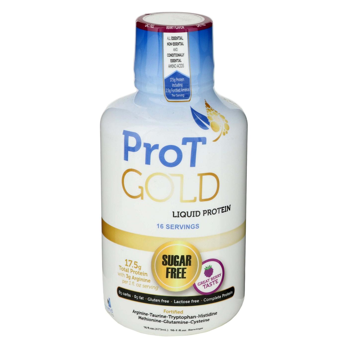 ProT Gold Sugar-Free Berry Liquid Collagen Protein 30oz 6Ct