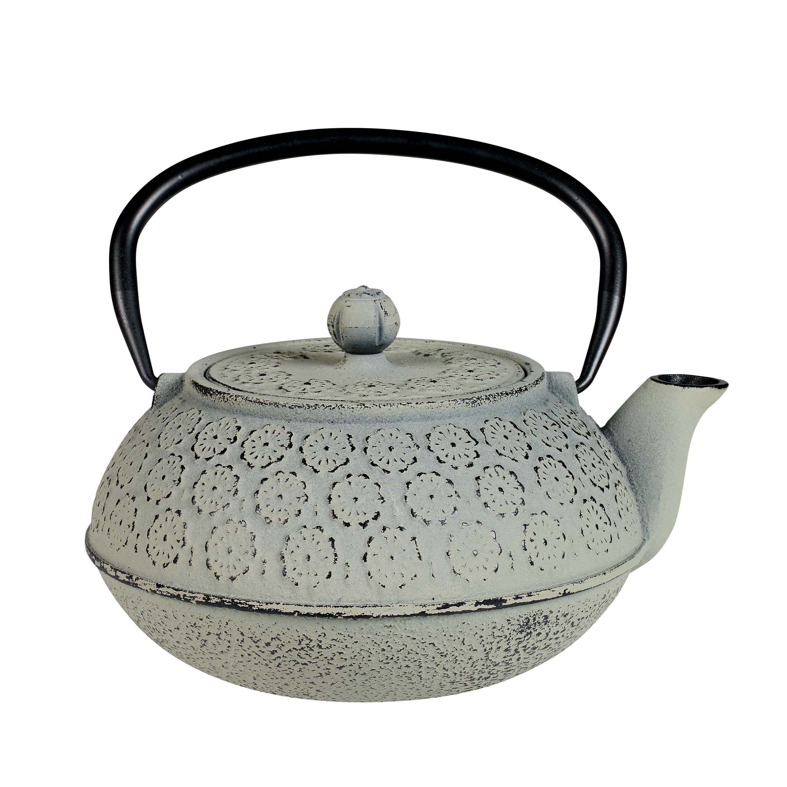 Haven & Key Cast Iron Floral Tea Pot Shop Kettles at HEB