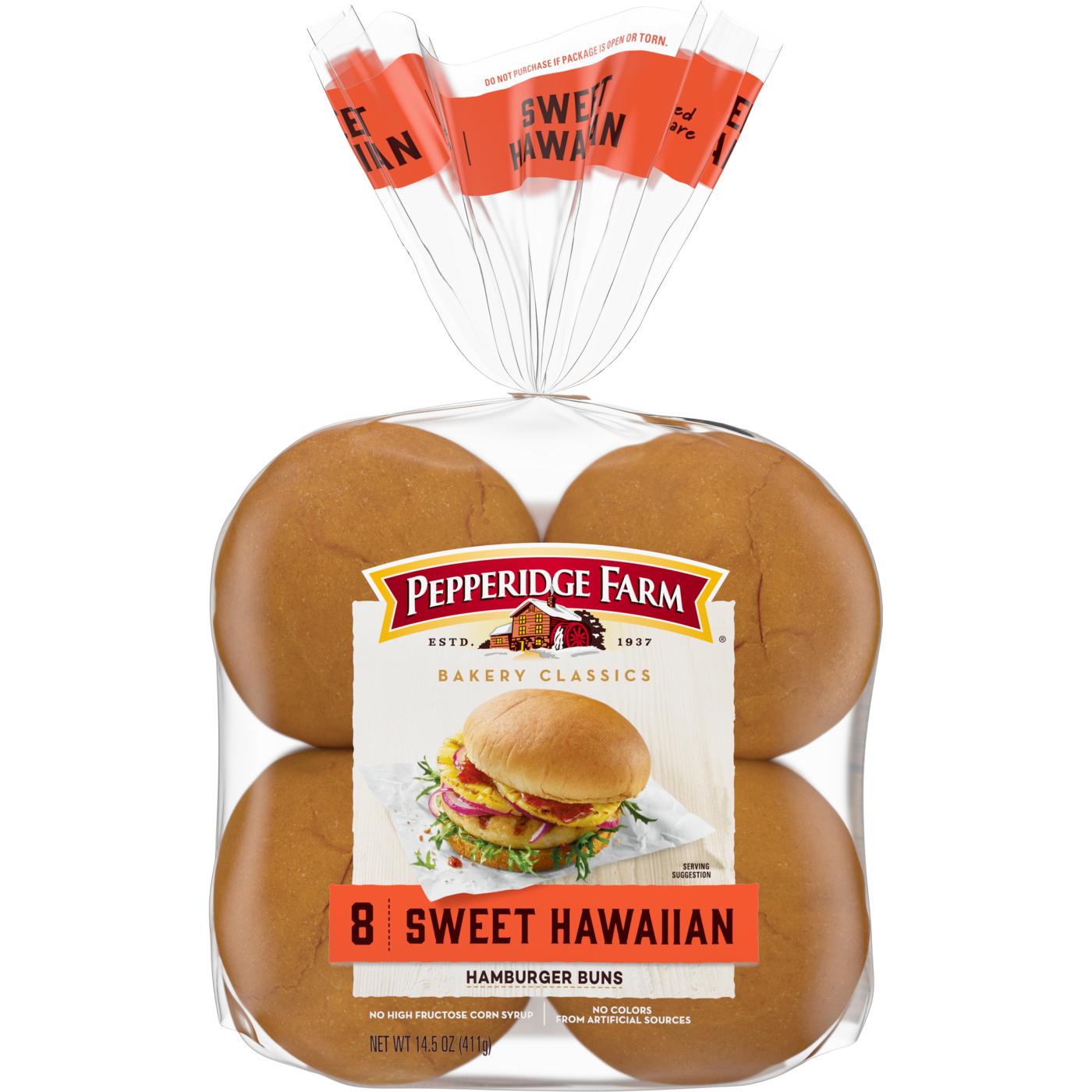 Pepperidge Farm Sweet Hawaiian Hamburger Buns; image 1 of 9