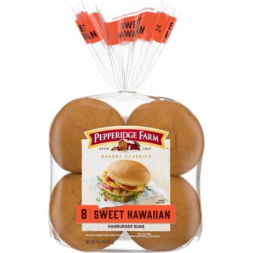 Pepperidge Farm Sweet Hawaiian Hamburger Buns, 14.5 oz