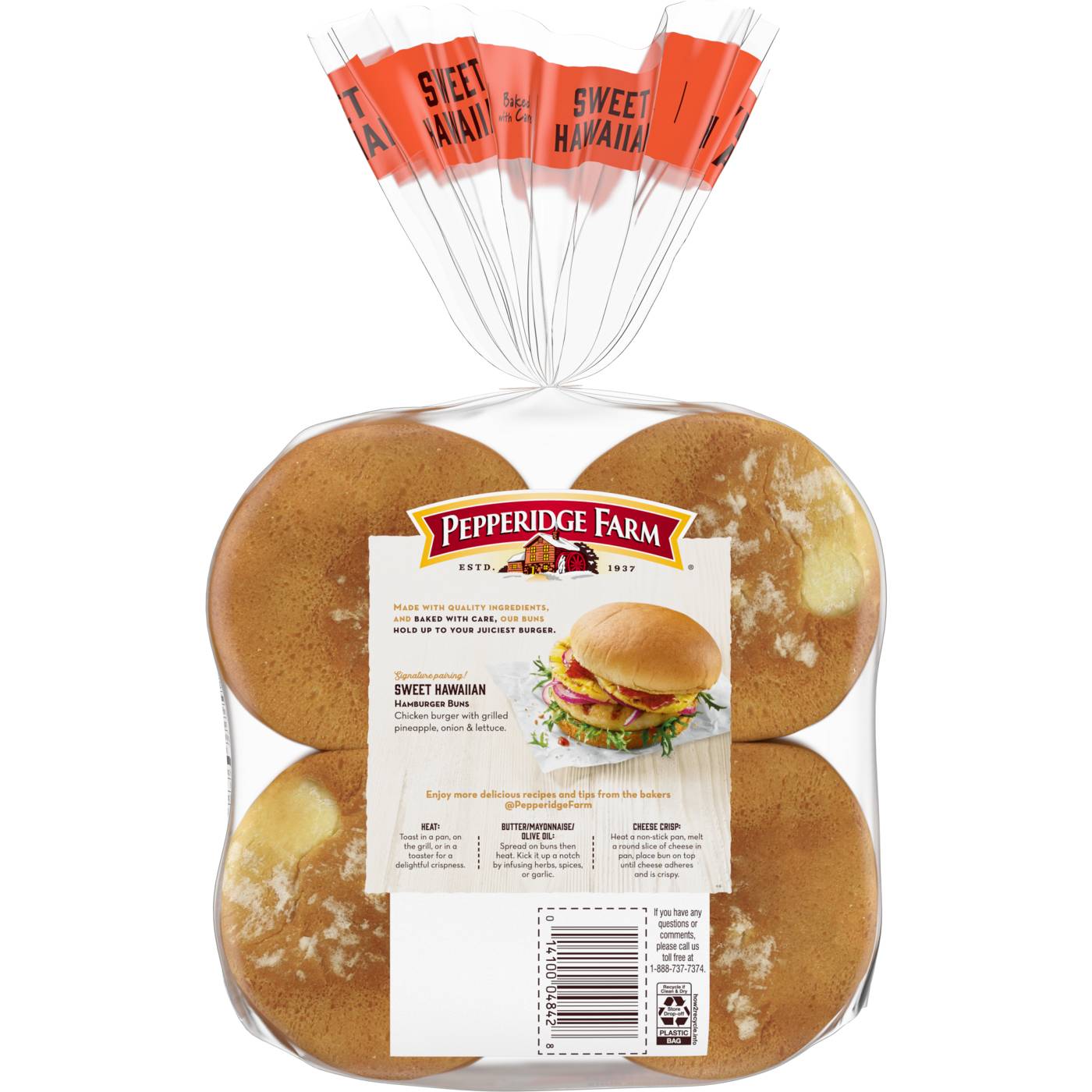 Pepperidge Farm Sweet Hawaiian Hamburger Buns; image 6 of 9