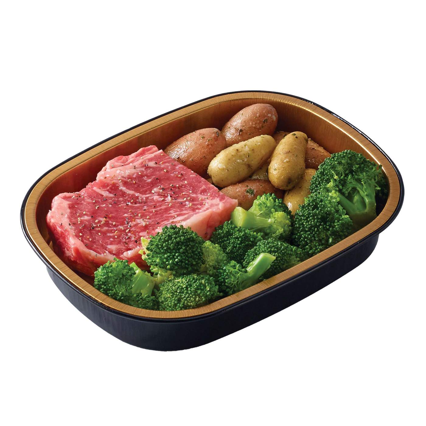 Meal Simple by HEB Salt & Pepper NY Strip Steak with Broccoli
