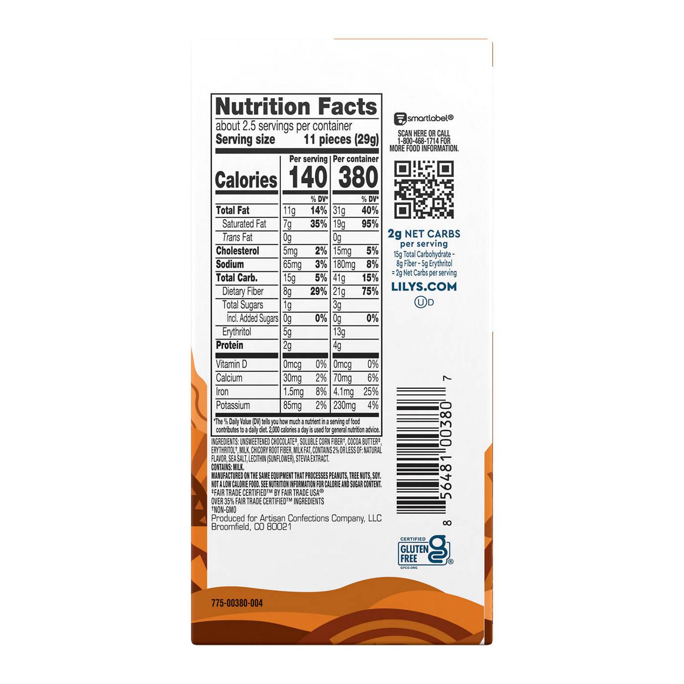 Lily's Salted Caramel Milk Chocolate Style Bar; image 3 of 7