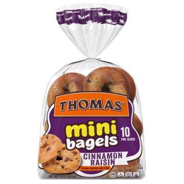 Thomas' Cinnamon Raisin Mini Bagels, 10 ct