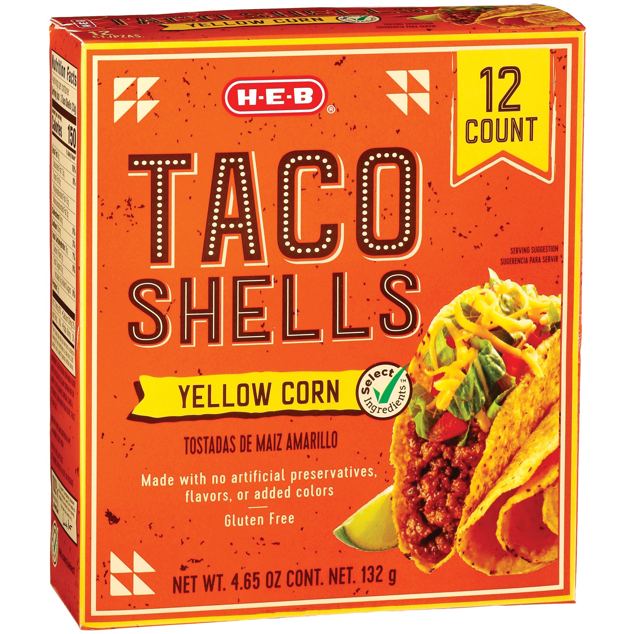 H-E-B Yellow Corn Taco Shells - Shop Tortillas At H-E-B