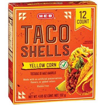 H-E-B Yellow Corn Taco Shells, 12 ct