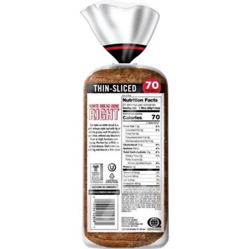 Dave's Killer Bread White Bread Done Right Thin-Sliced Organic Bread, 20.5 oz