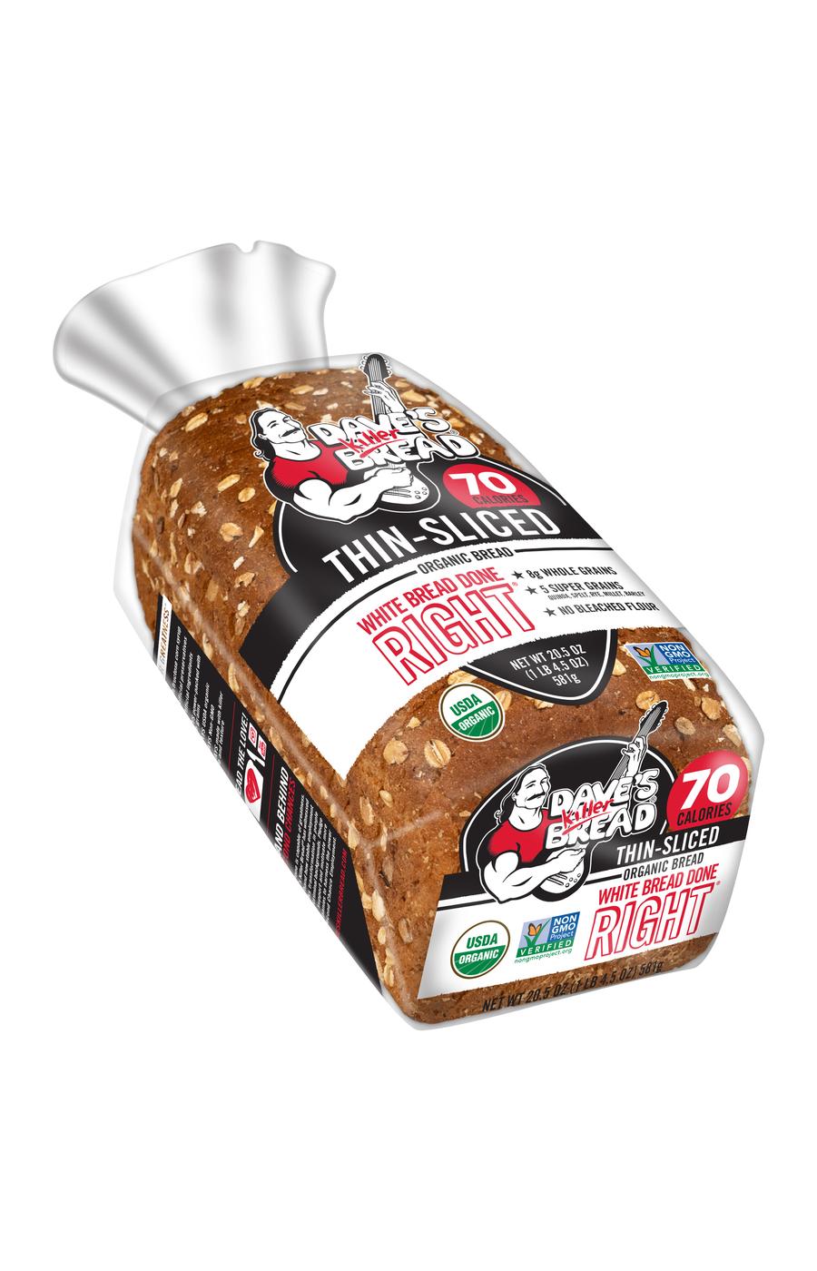 Dave's Killer Bread White Bread Done Right Thin-Sliced Organic Bread; image 5 of 6