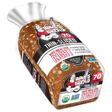 Dave's Killer Bread White Bread Done Right Thin-Sliced Organic Bread, 20.5 oz