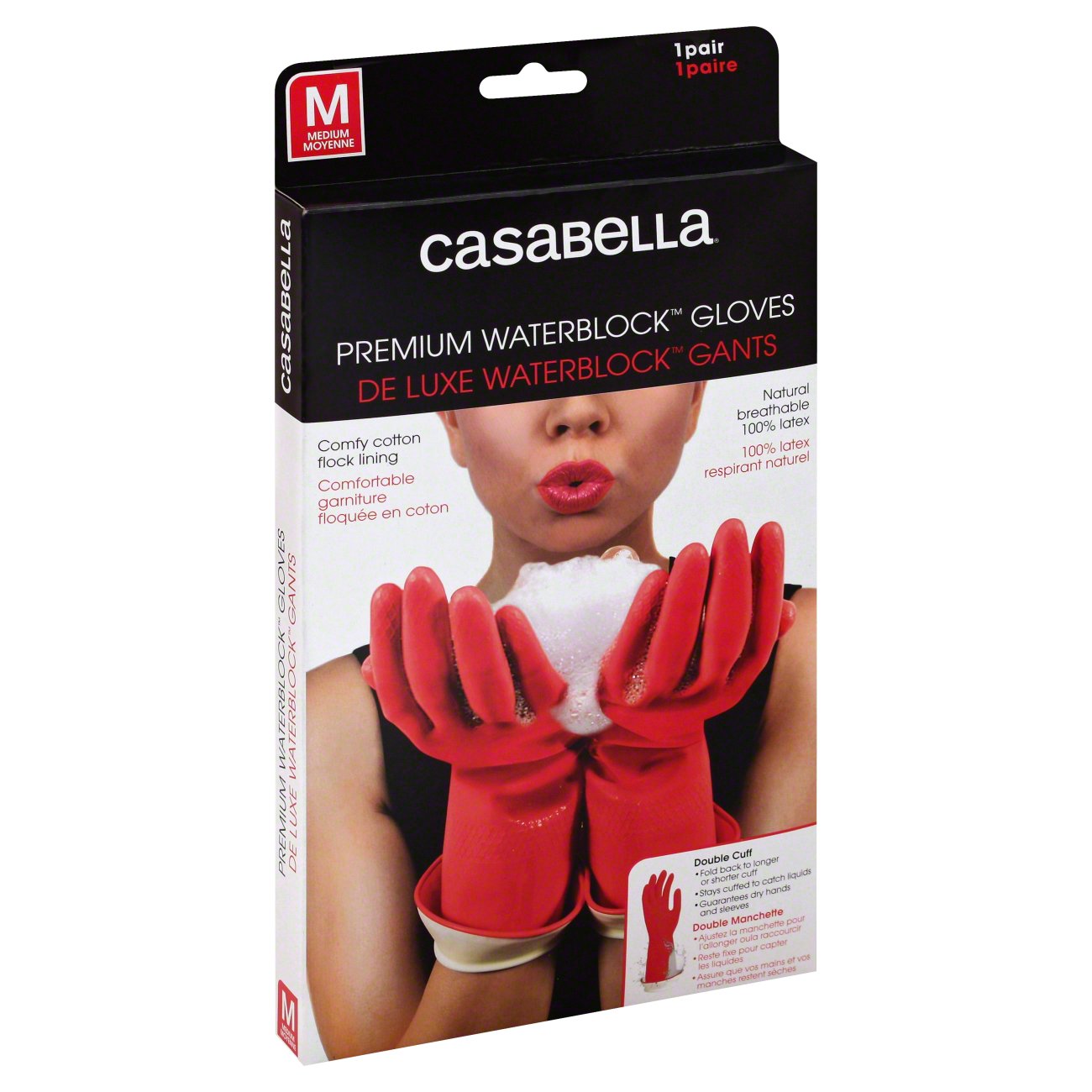Casabella Premium Medium Gloves Pink Shop Cleaning Tools at HEB