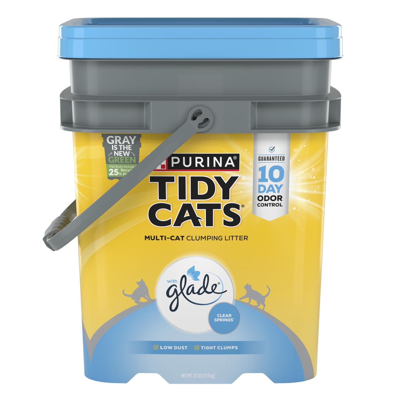 Purina Tidy Cats Clumping Cat Litter, Glade Clear Springs Multi Cat Litter; image 1 of 3