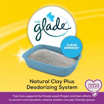 Tidy Cats Purina Odor Control Clumping Multi-Cat Litter With Glade Clear Springs Scented, 35 lb