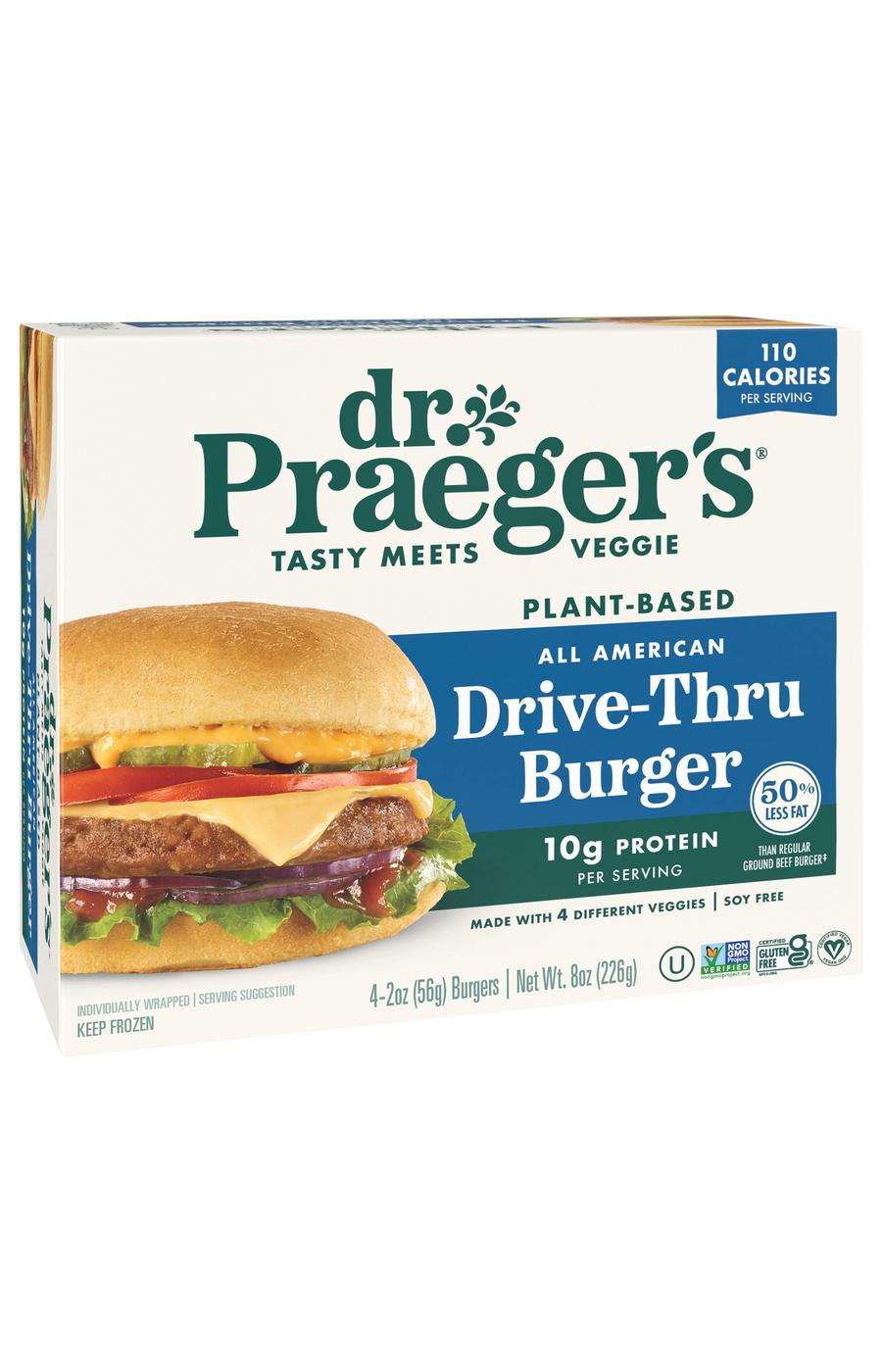 Dr. Praeger's All American Drive-Thru Plant Based Veggie Burgers; image 2 of 4