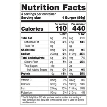 Dr. Praeger's All American Drive-Thru Plant Based Veggie Burgers, 4 ct