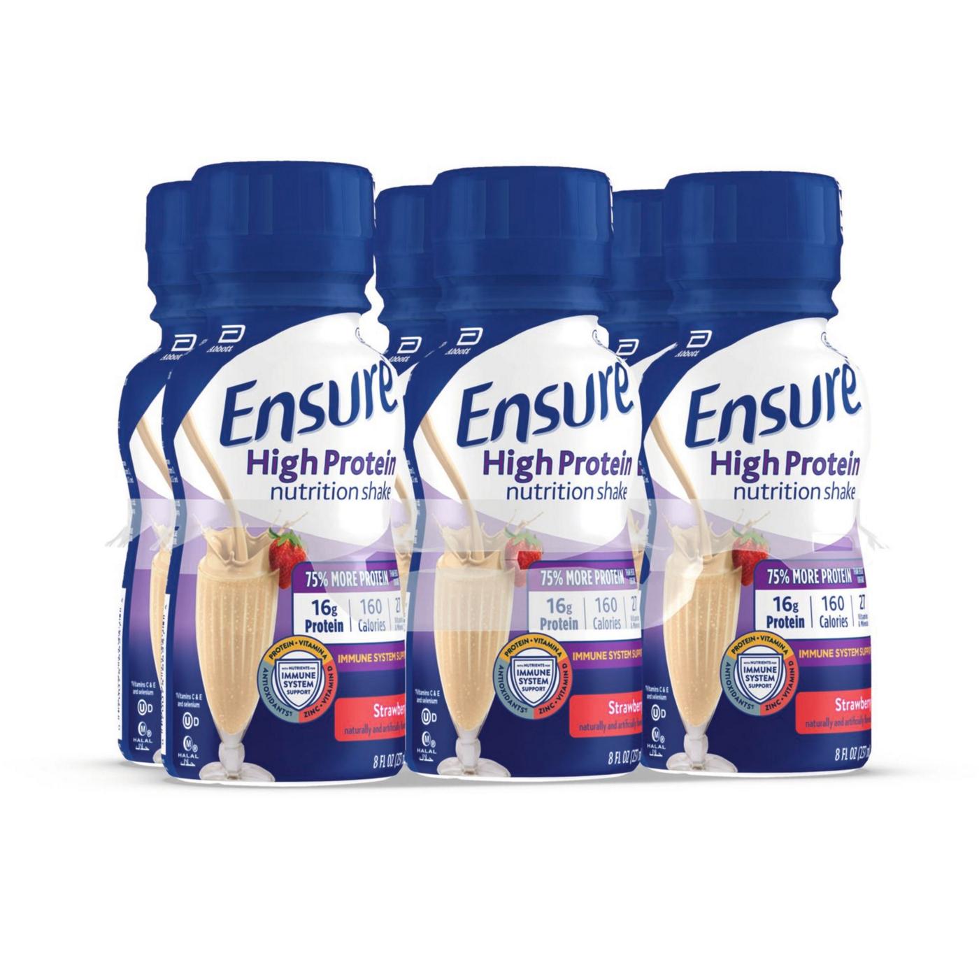 Ensure High Protein Nutrition Shake Strawberry, 6 pk Shop Diet