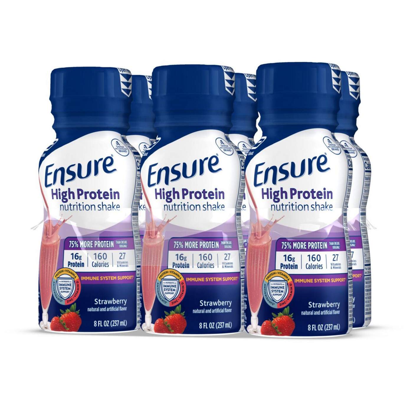 Ensure High Protein Nutrition Shake - Strawberry, 6 pk; image 4 of 11