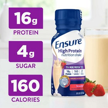 Ensure High Protein Nutrition Shakes 6 pk Bottles - Strawberry