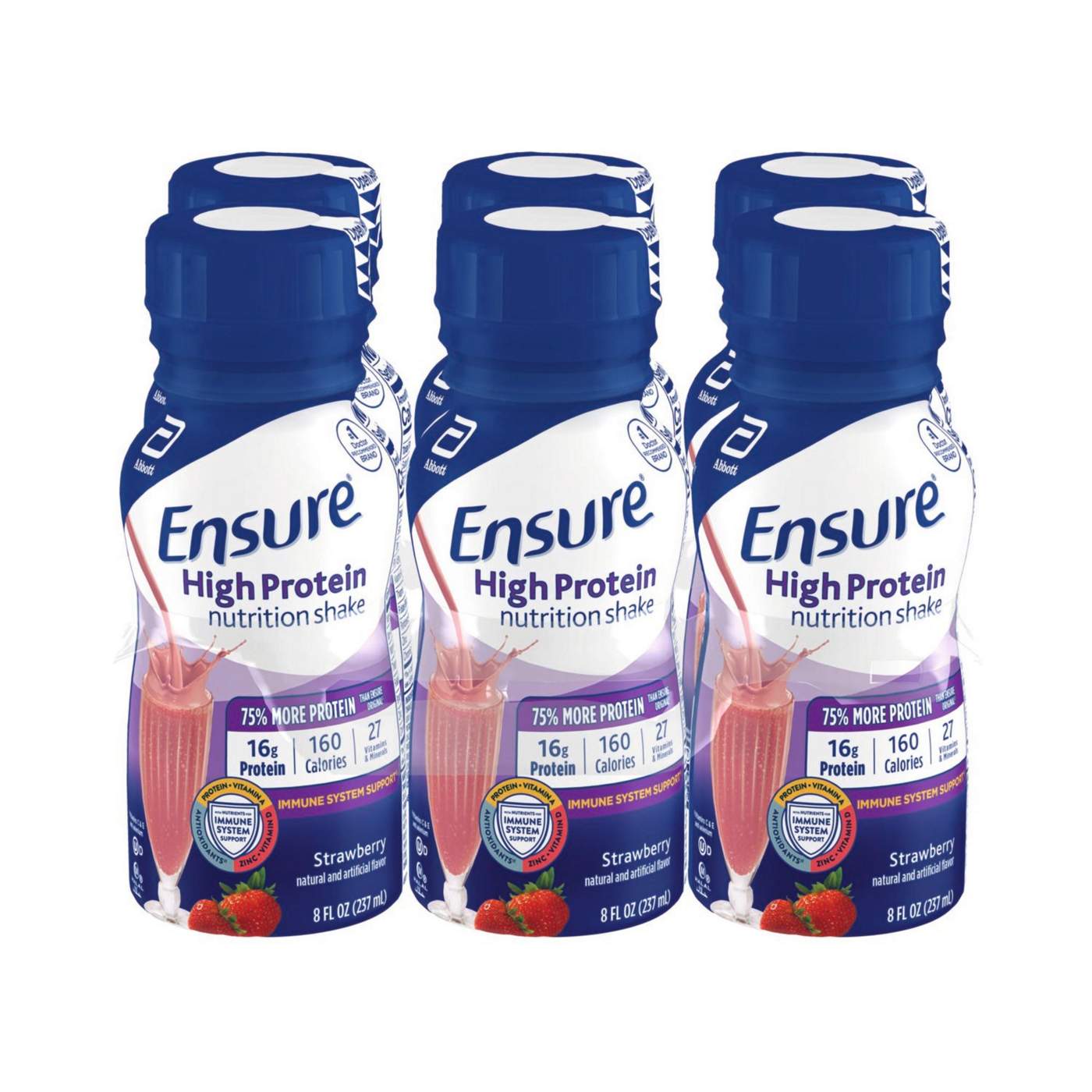 Ensure High Protein Nutrition Shake - Strawberry, 6 pk; image 7 of 11