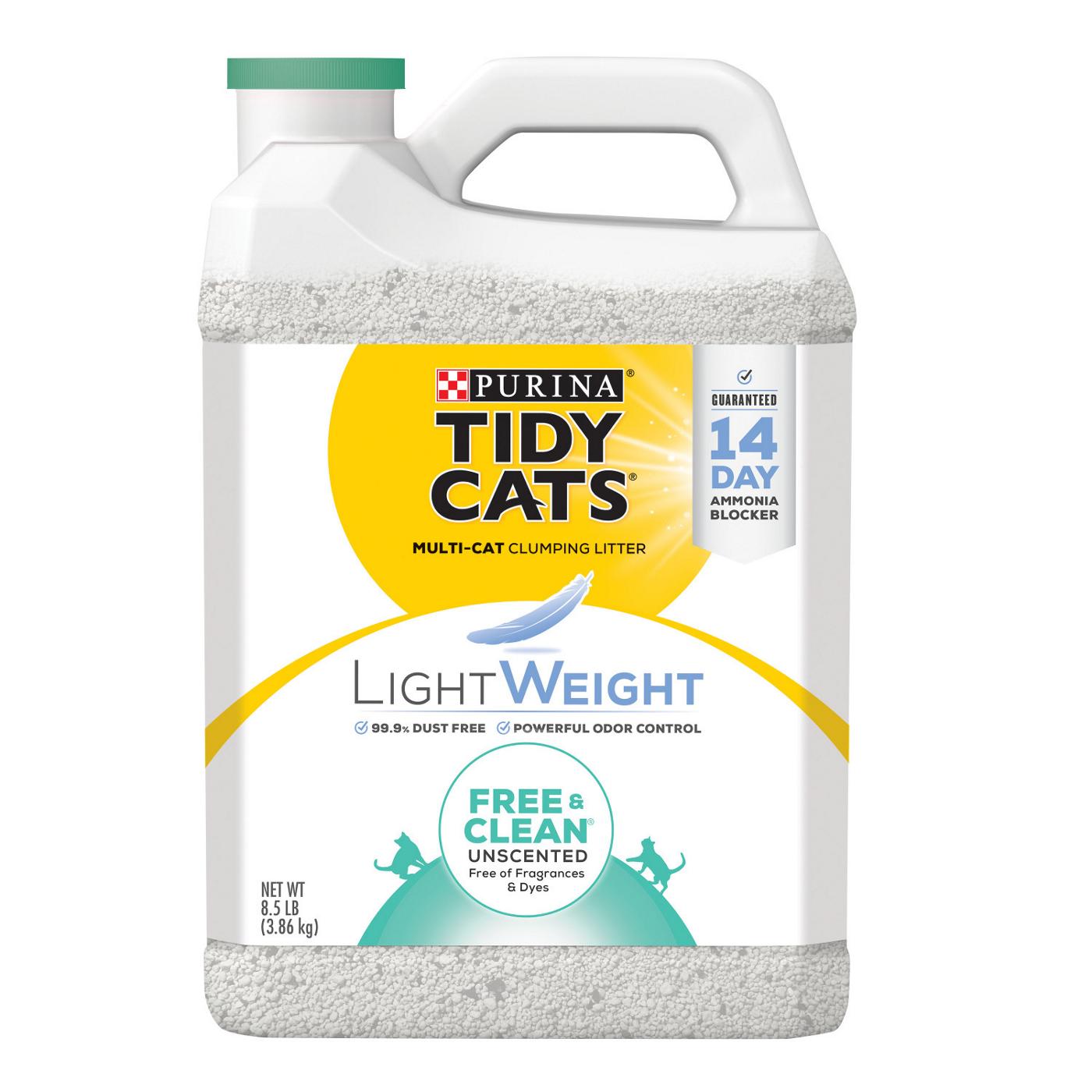 Tidy Cats Purina Tidy Cats Low Dust, Clumping Cat Litter, LightWeight Free & Clean Unscented, Multi Cat Litter; image 1 of 2