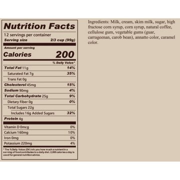 Blue Bell Coffee Ice Cream, 1/2 gal