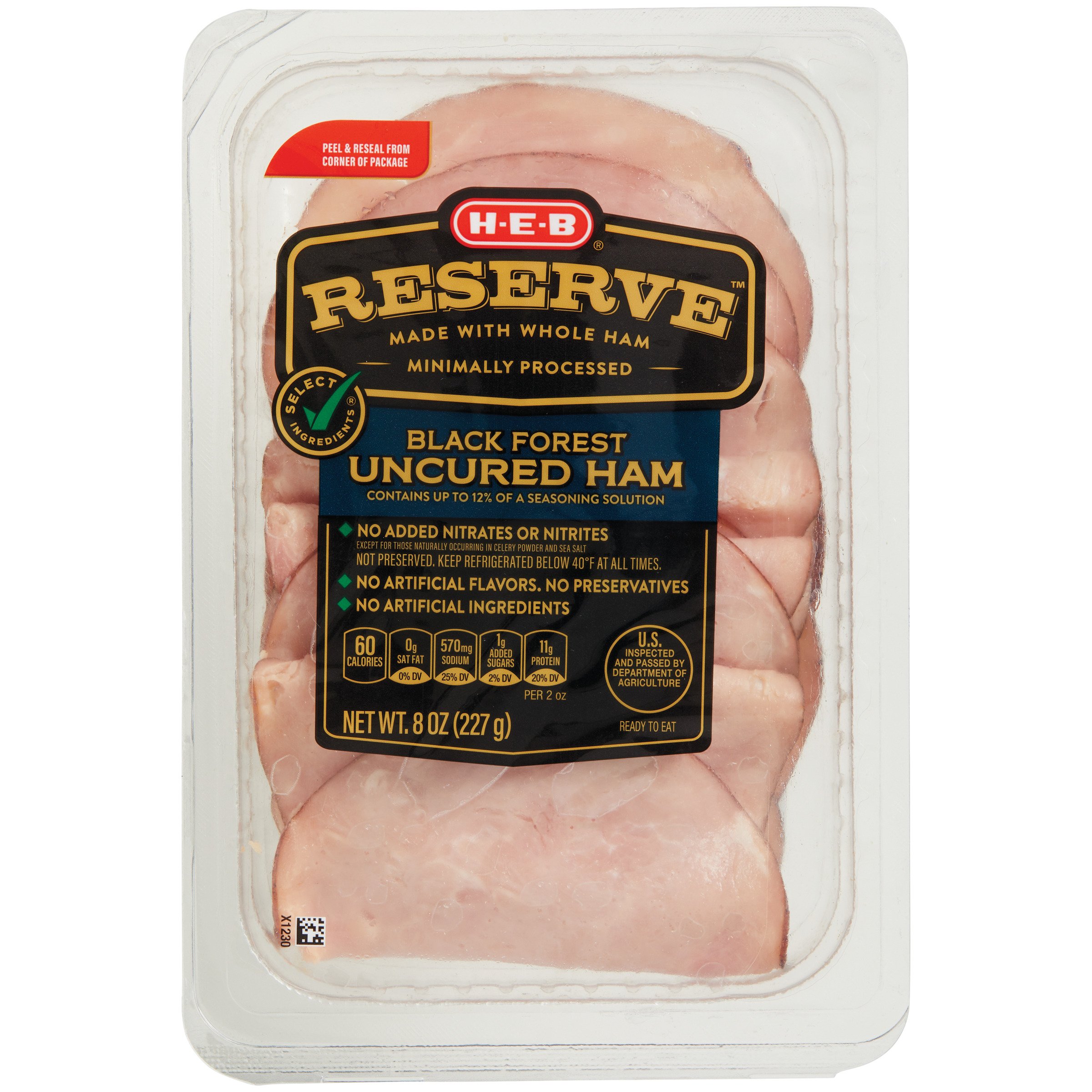 H-E-B Reserve Black Forest Uncured Ham Lunch Meat, 8 oz
