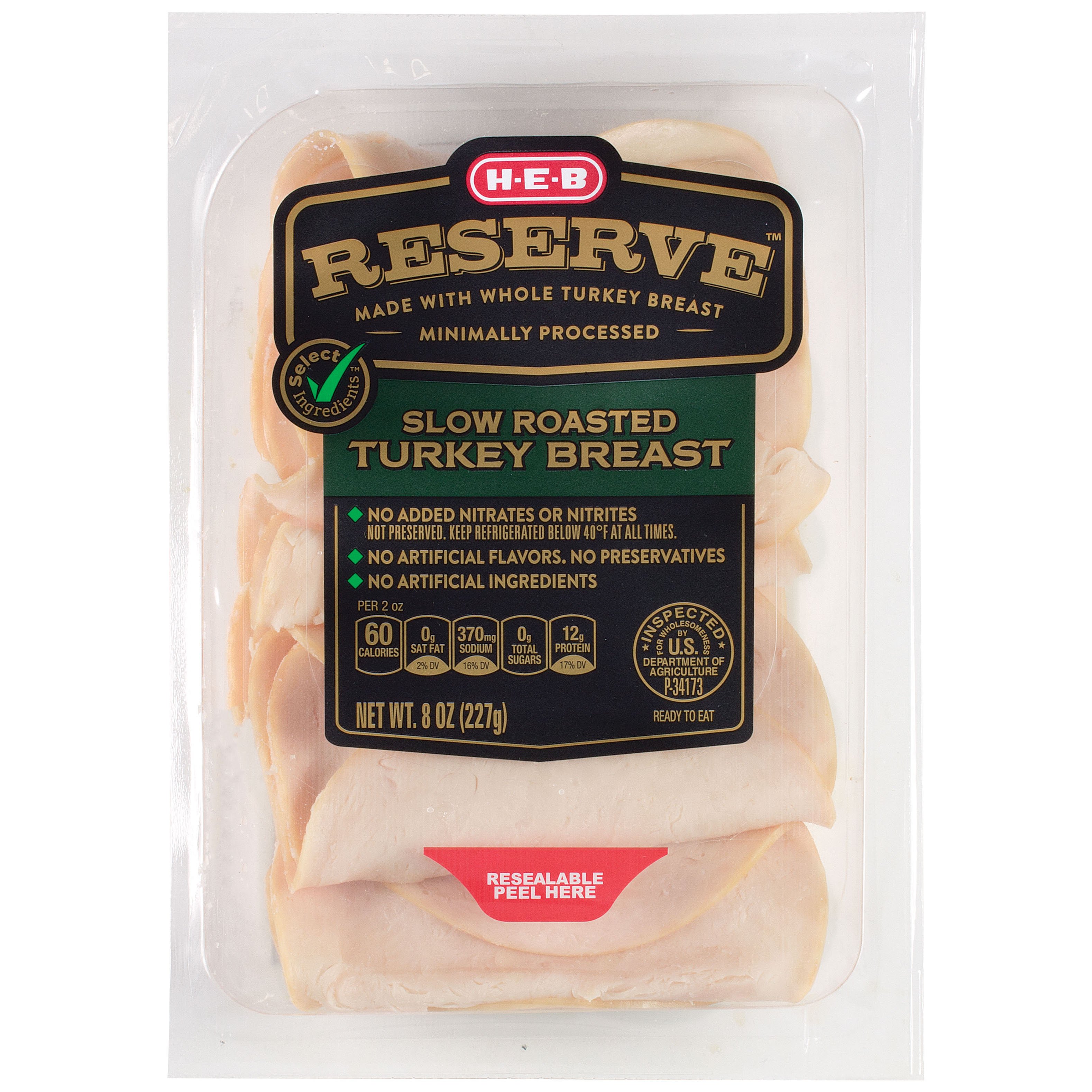 H-E-B Select Ingredients Reserve Slow Roasted Turkey Breast - Shop Meat ...