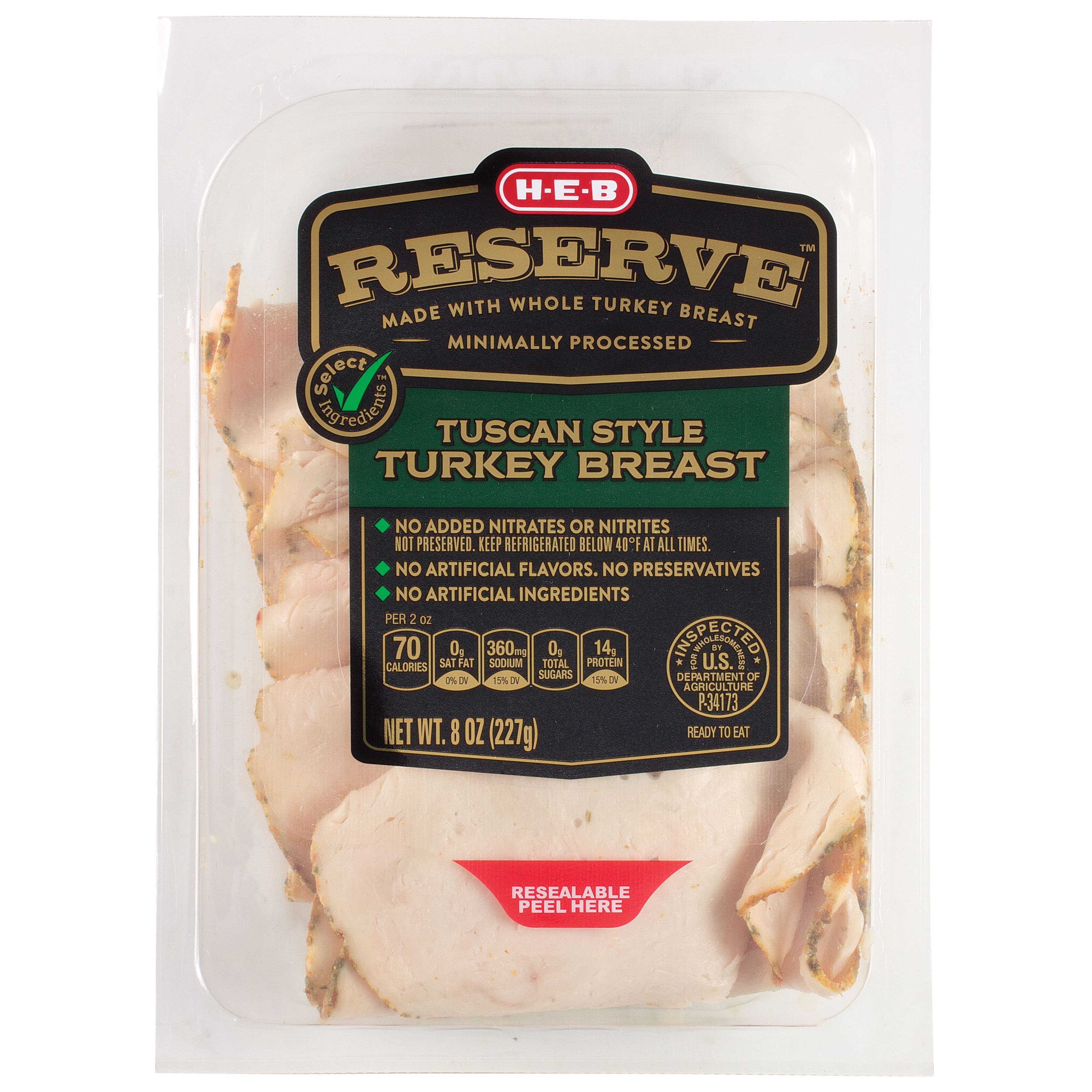 H-E-B Select Ingredients Reserve Tuscan Style Turkey Breast - Shop Meat ...