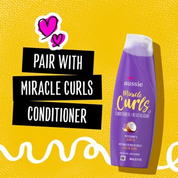 Aussie Miracle Curls Shampoo - Coconut & Jojoba Oil, 12.1 oz