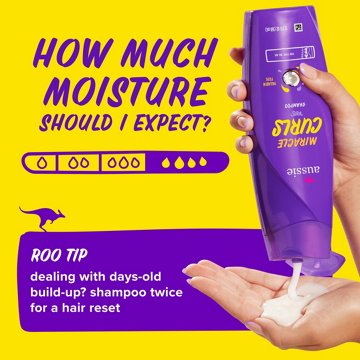 Aussie Miracle Curls Shampoo for Curly Hair with Coconut Oil, 12.1 oz